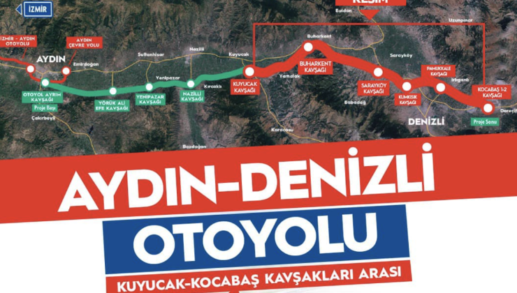 Denizli-Aydın Otoyolu 89 kilometrelik kısmı bugün açıldı!